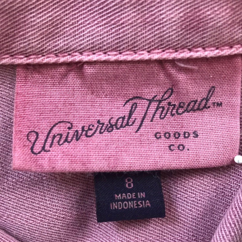 Universal Thread denim boiler jumpsuit pink lavender Cargo Utility 8 - Picture 14 of 16